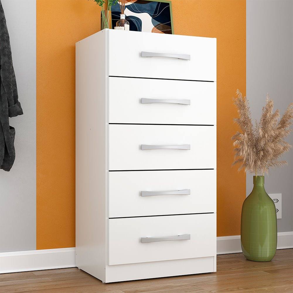 Cômoda com 05 Gavetas Savana Branco